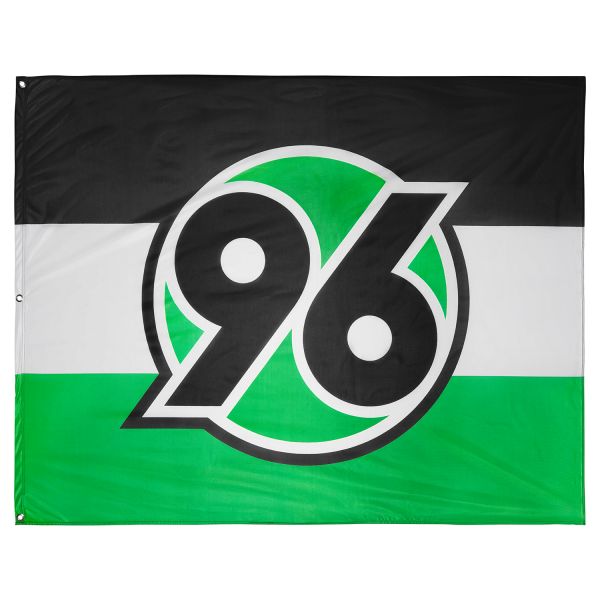 Hannover 96 H96 Hissfahne Schwarz-Weiß-Grün 150x120 cm
